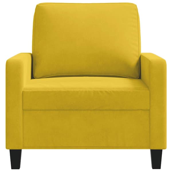vidaXL Fåtölj, Gul, 60 cm, Klädd i sammet