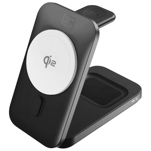15W Qi2 MPP MagSafe trådløs oplader - 3mk MagRocket 3-i-1