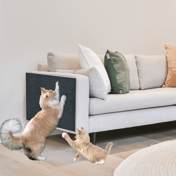 SELVKLÆBENDE KRADSEmåtte TIL KATTE 200x40 CM MØRKEGRÅ [M-DRAPAK10]