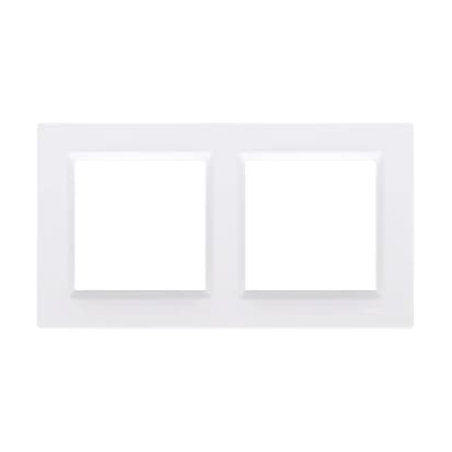 Simon 10 Dobbeltramme 2-Fold Universal Vandret Vertikal Hvid