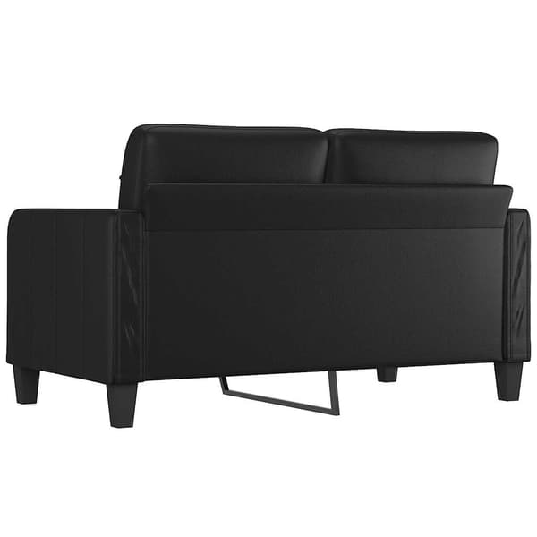 vidaXL 2-sitssoffa, svart, 140 cm, konstläder
