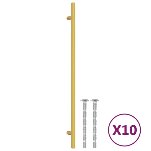 vidaXL skabsgreb, 10 stk., guld, 320 mm, rustfrit stål