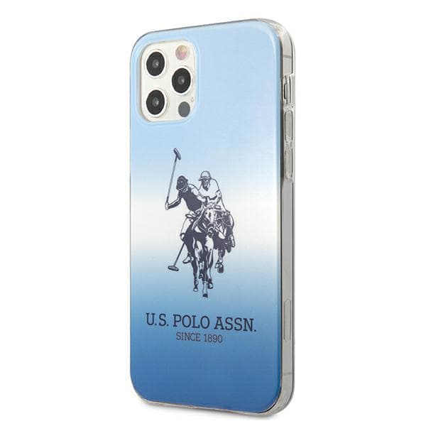 US Polo Gradient Collection -kotelo iPhone 12/12 Prolle, sininen