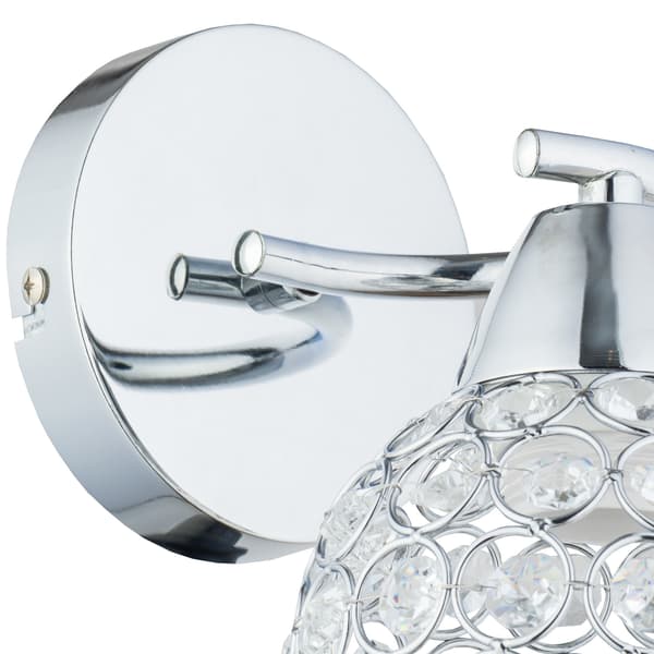 Sølv krystal væglampe Crystal I
