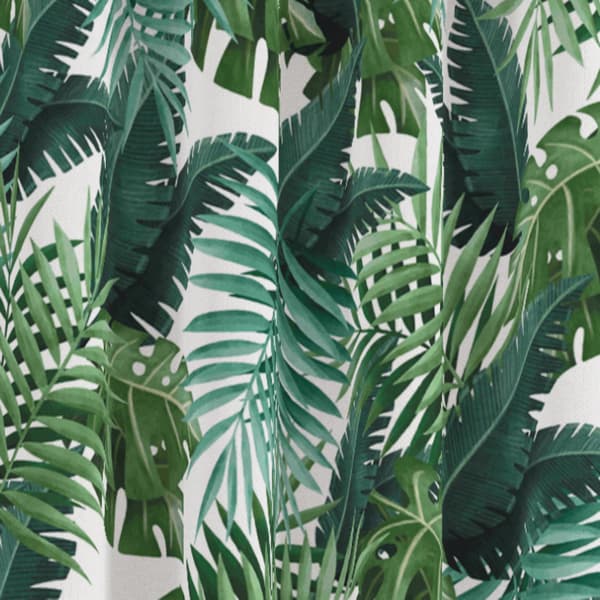 Gardin med snørehuller print 002