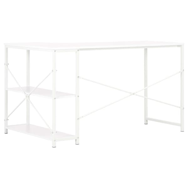 vidaXL computerbord, hvid, 120 x 72 x 70 cm