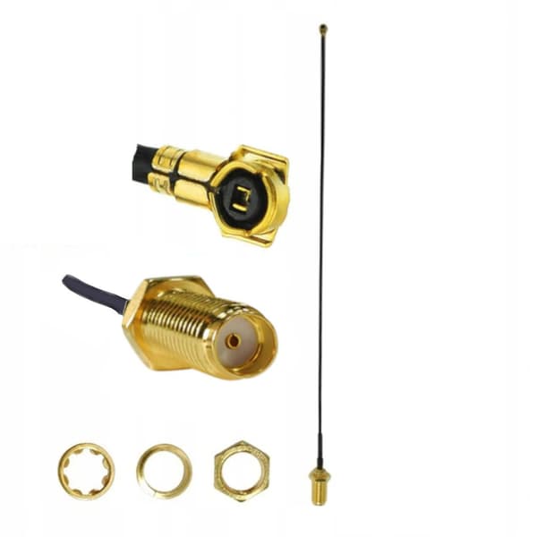 Pigtail MHF4 hun / SMA-fatning RF0.81 20cm