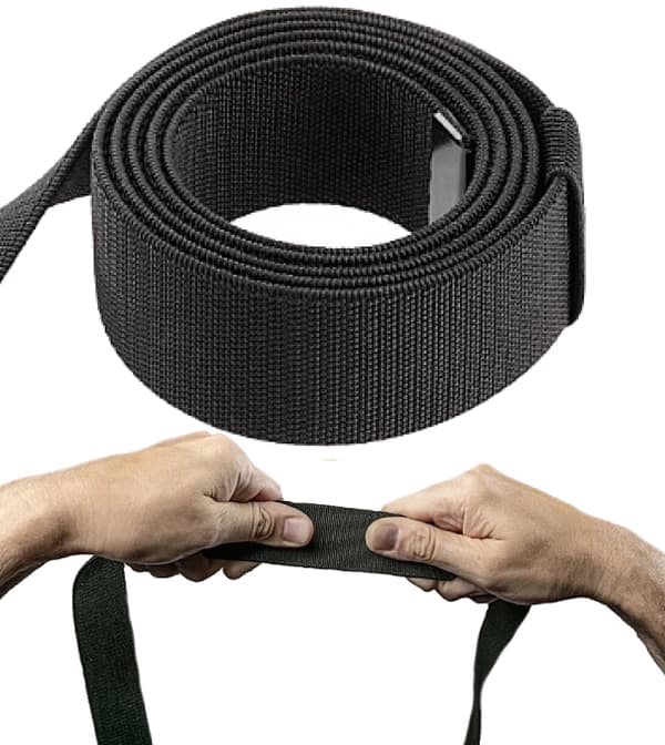 Universalbyxbälte med plastspänne svart 130 cm Hoegert
