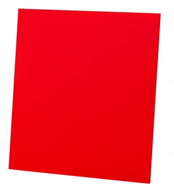 dRim rød blank plexiglaspanel