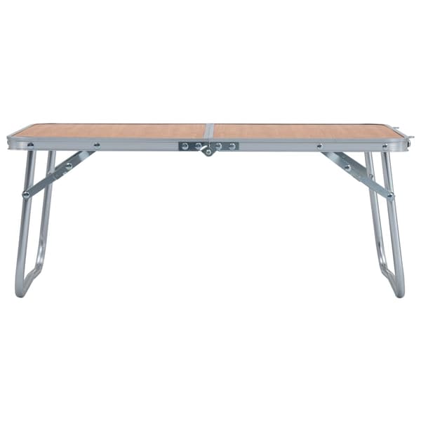 vidaXL foldbart campingbord brun aluminium 60x40 cm