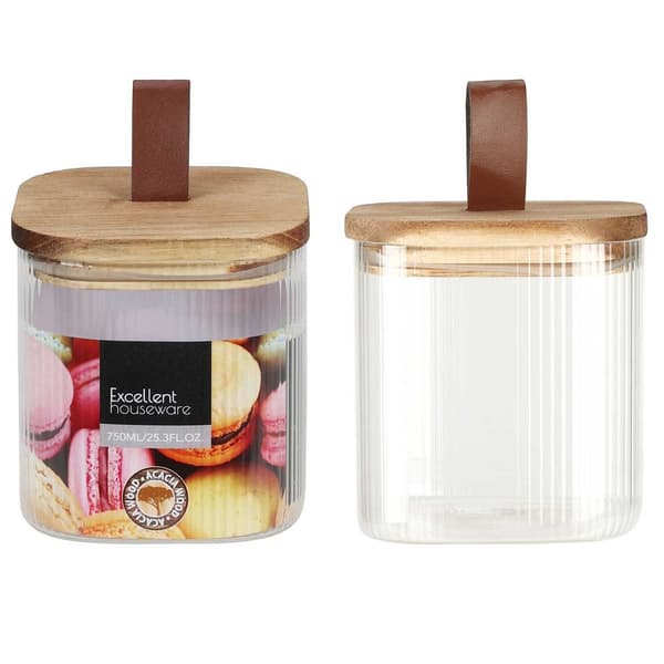 Glasburk med trälock 750ml