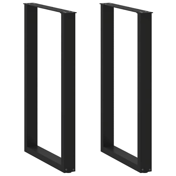 vidaXL Soffbordsben, 2 st, svarta, 60x(100-101) cm, stål