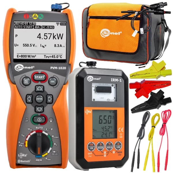 SONEL PVM-1020KIT fotovoltaisk installationsmåler + tilbehørssæt