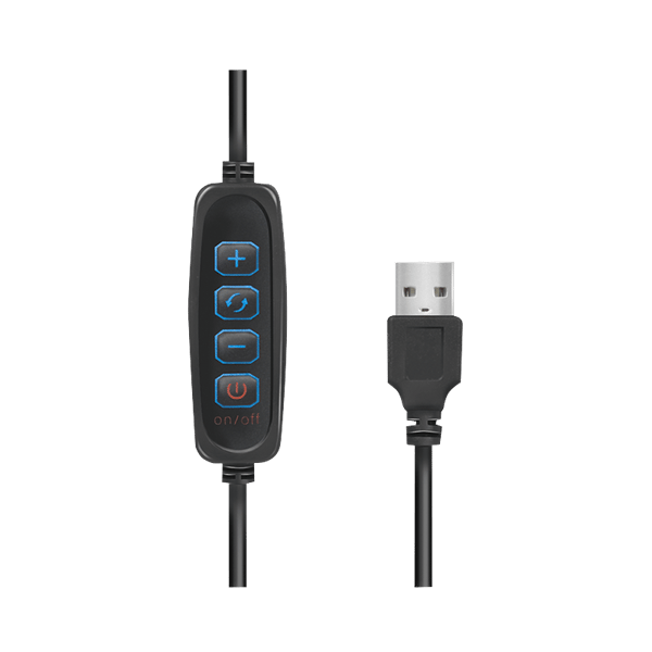 LogiLink LED-ringlampe til smartphone med 360° kuglehovedholder