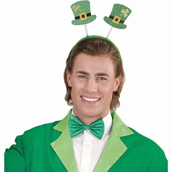 Widmann St. Patrick's Day-hårband med grön glitterfluga