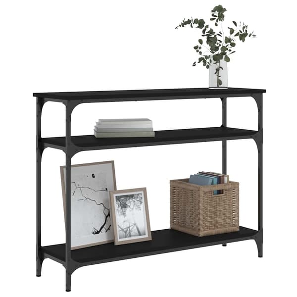 vidaXL konsolbord, sort, 100x29x75 cm