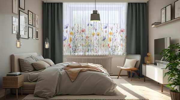 Gardin på tape print 381