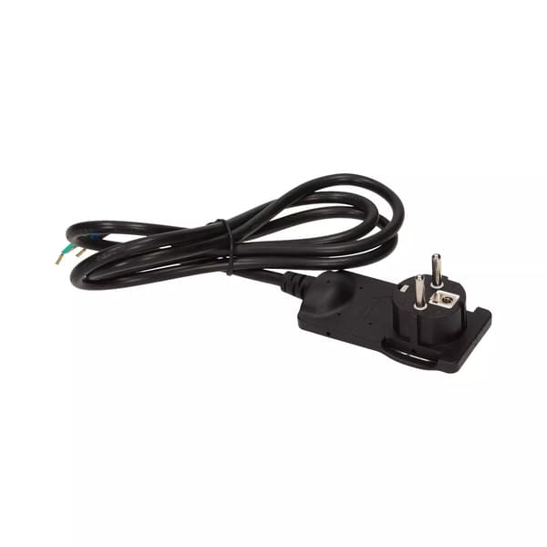 Platt öronpropp med kabel 1,5 m svart UNI-Schuko