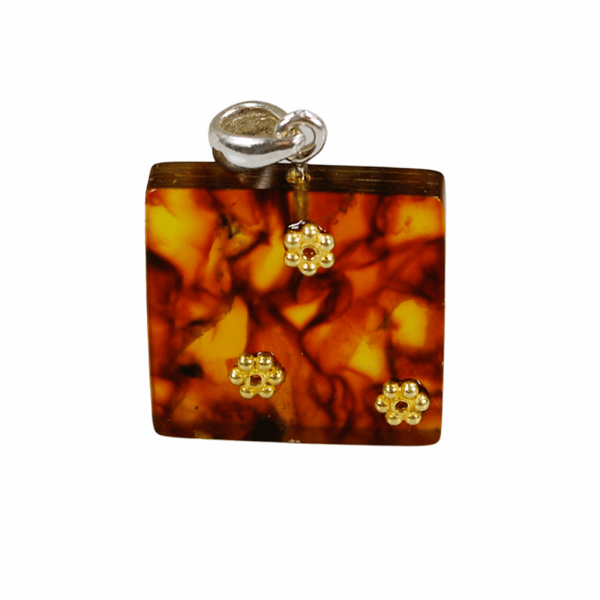 Cognac rav vedhæng - Baltic Amber Smykker
