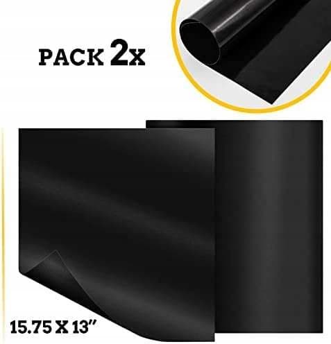 Grill- og ovnmåtte 2 stk. non-stick sort BBQ 40x33