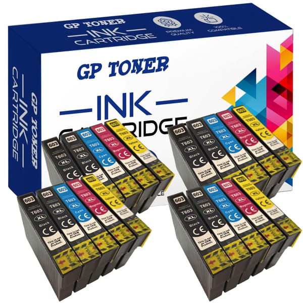20x blæk til Epson GP-E603XL CMYKK x4 GP