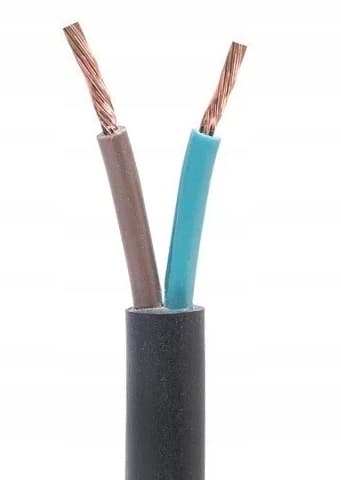 OMYp 2x1 10m svart kabel