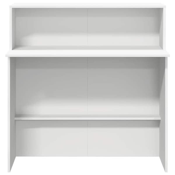 vidaXL Receptionsdisk vit 100x50x103,5 cm limmat trä