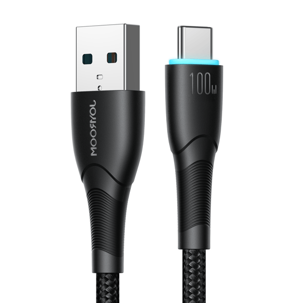 Starry-sarjan USB-A - USB-C 100W 1m musta kaapeli