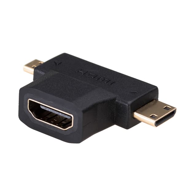 HDMI 1.4 -sovitin mini HDMI micro HDMI Akyga AK-AD-23 2-in-1 -sovitin televisioon