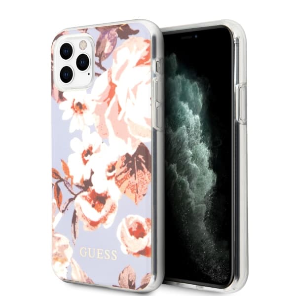 Guess Flower Collection cover til iPhone 11 Pro Max, lilla/lilla