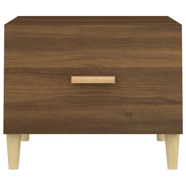 vidaXL sofabord brunt egetræ 50x50x40 cm