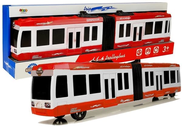 Ledbus med friktionsdrev rød