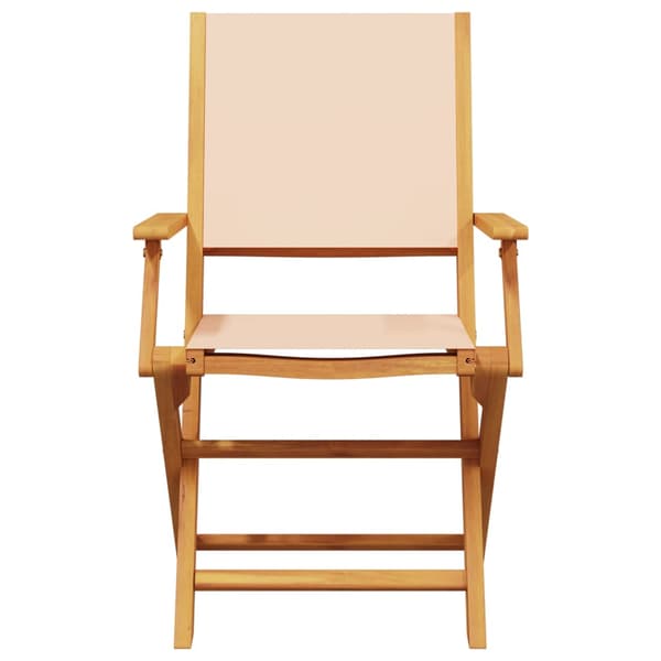 vidaXL 3-delat bistroset, beige tyg och trä
