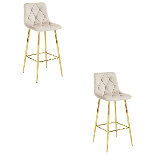 NADO pall - beige sammet / GYLLENE ben x 2