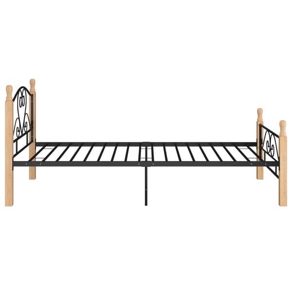 vidaXL sengestel sort metal 90 x 200 cm