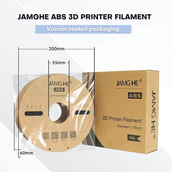 Jamghe ABS Blå 3D-printerfilament, 1,75 mm, 1 kg
