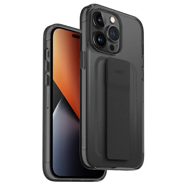 UNIQ Heldro Mount iPhone 14 Pro Max 6,7" skal grått/rökfärgat
