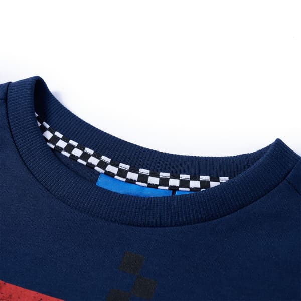 Barn långärmad T-shirt, marinblå, 116