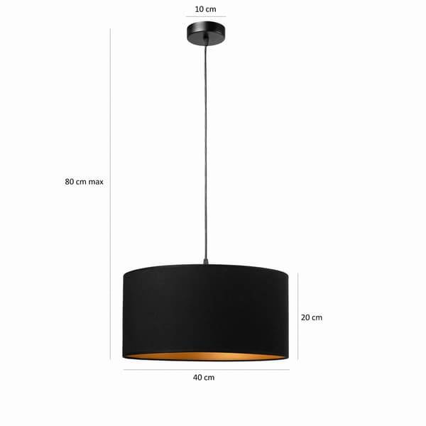Tornado AD1 lampa svart-guld
