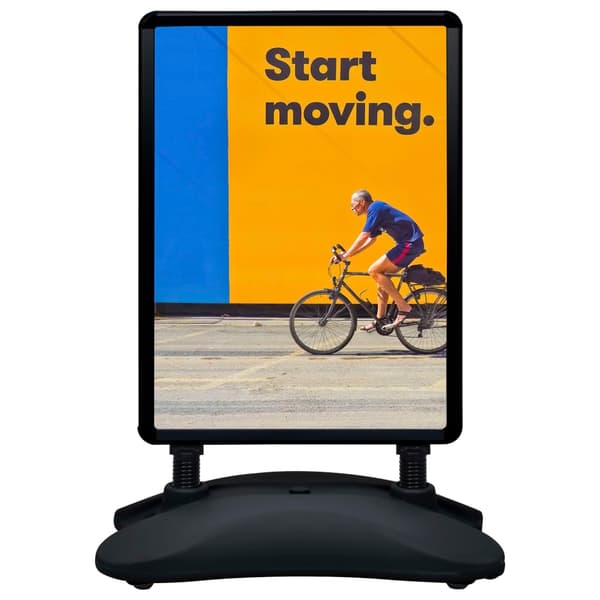 vidaXL A1 plakatstativ med vandbase sort aluminiumslegering