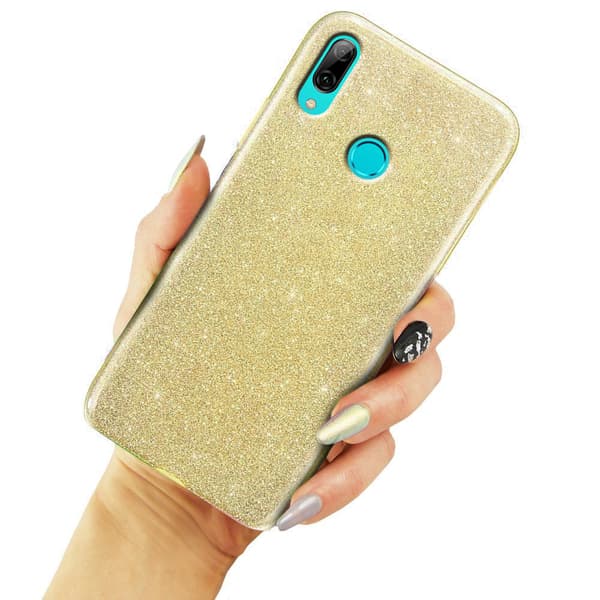 Glitter-cover til Huawei P Smart 2019, guld