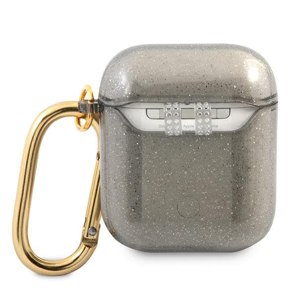 Guess Glitter Collection etui til AirPods 1/2, sort