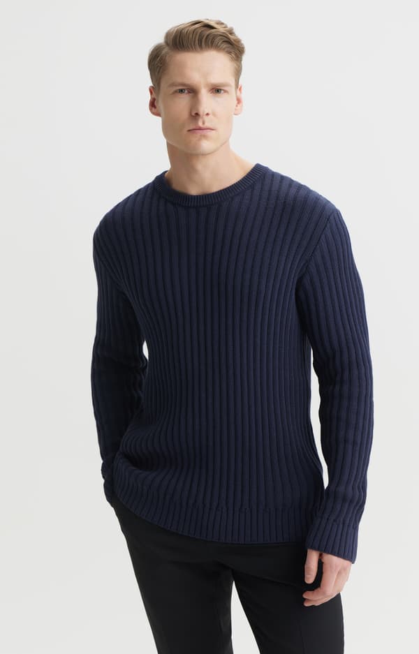 Stribet sweater XL