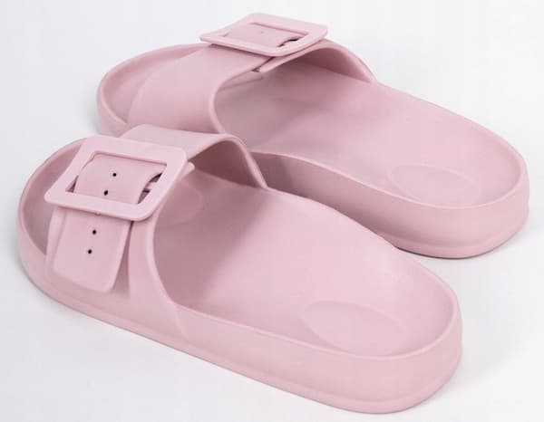 YO! damflipflops med spänne, lätta, bekväma, pool, rosa stl 36