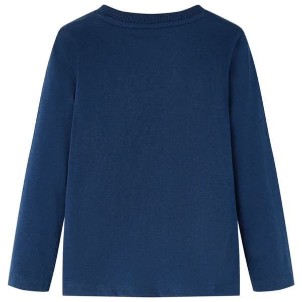 Barn långärmad T-shirt, marinblå, 116