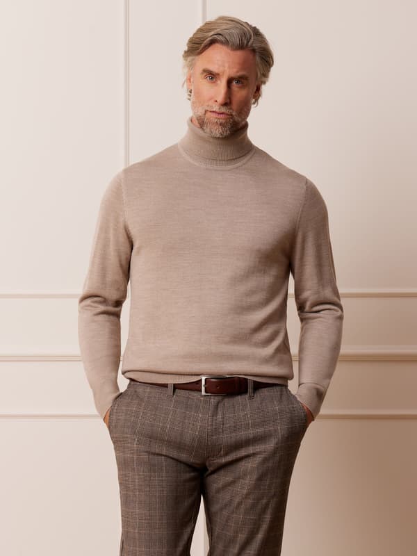 BEIGE TURTLENECK FELTWELL XXXL