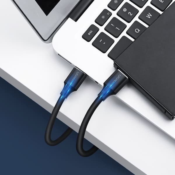 USB 2.0 hankabel 0,5m sort