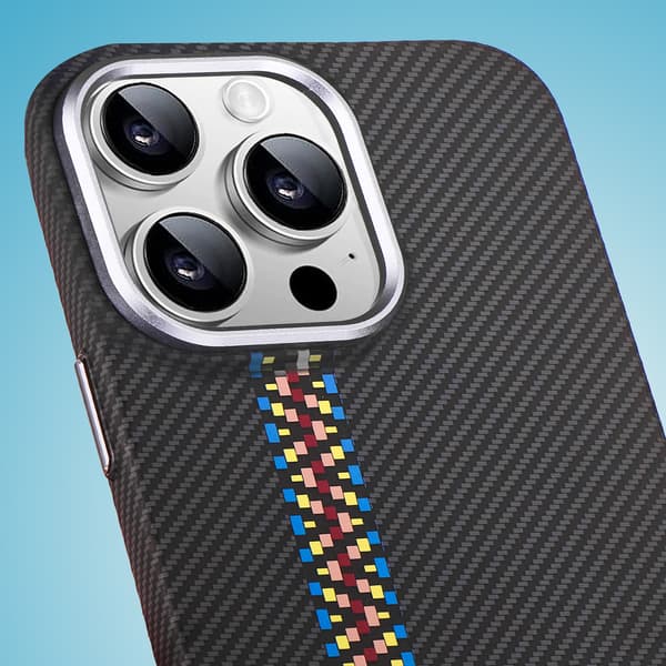 iPhone 15 Pro Max cover, kulfiber MagSafe, sort