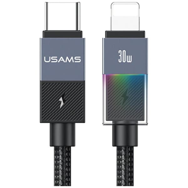 USAMS SJ776 PD 30W USB-C/Lightning-kabel 1,2m matt