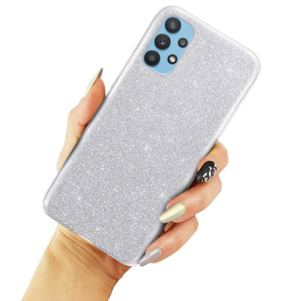 Glitteretui til Samsung Galaxy A32 5G, Sølv